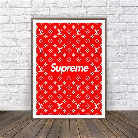 supreme louis vuitton poster|Louis Vuitton wall art.